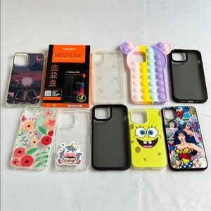 10 Assorted Cell Phone Cases and Accessories